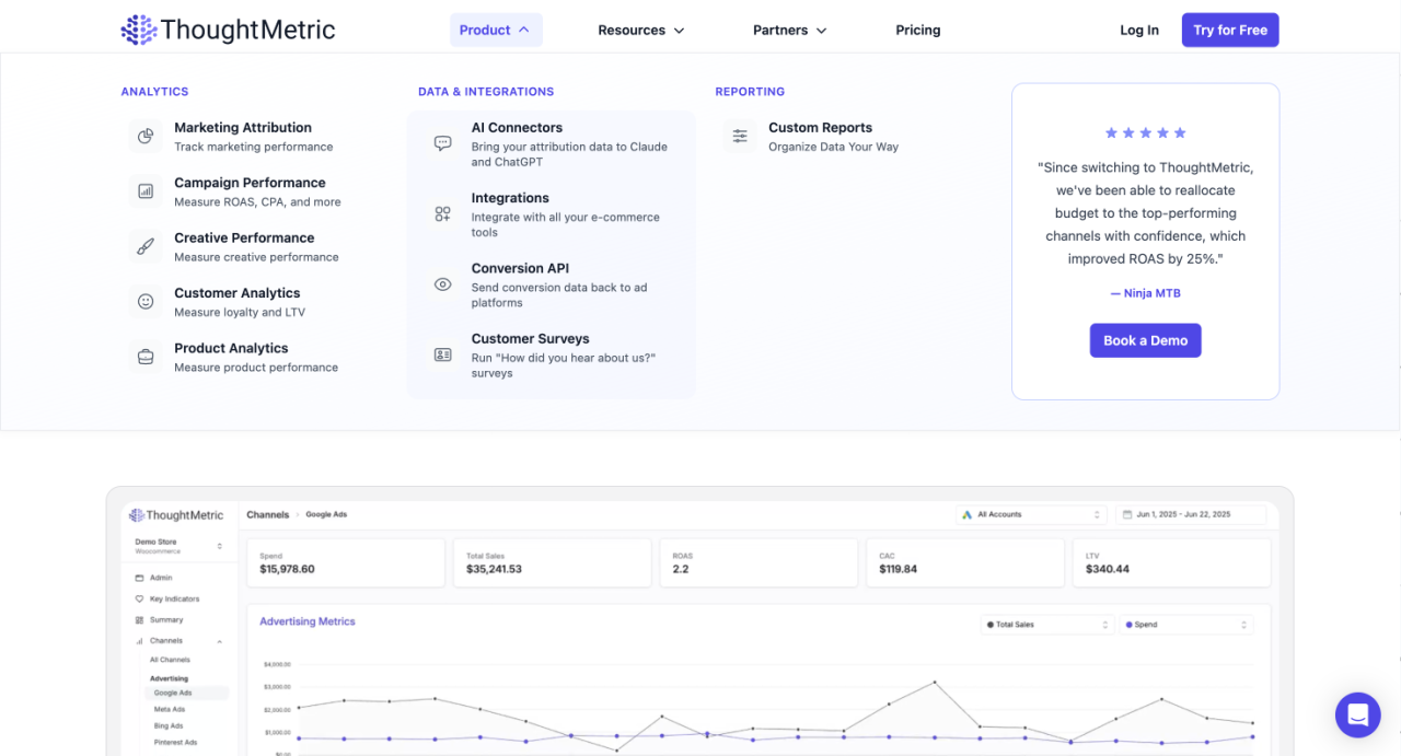 ThoughtMetric Product Screenshot